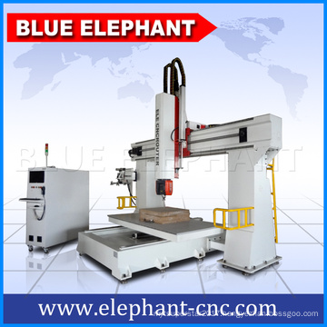 China 3d foam mold woodworking machinery , 5 axis cnc wood carving machine for sale